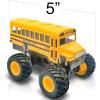 ArtCreativity 5 Inch Pullback School Bus Toy Set – Set of 2 – Includes 2 Yellow School Buses with Monster Wheels – Diecast Bus Playset with Pullback Mechanisms – Great Gift Idea for Boys and Girls(1 Pack)