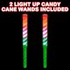 ArtCreativity Light Up Candy Cane Wands – Set of 2 LED Christmas Light Up Wands for Kids, Fun Candy Cane Glow Sticks with Batteries, Festive or Stocking Stuffer for Boys and Girls