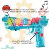 ArtCreativity Light Up Gear Toy Gun for Kids, Toy Guns for Boys with Moving Gears, LED Effects, and Music, Batteries Included, Interactive LED Toy Guns, Great Gift Idea Light Up Toys for Kids(Blue)