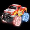 ArtCreativity Light Up Green Monster Truck, 1 Piece, 8 Inch Toy Monster Truck with Flashing LED Tires and Batteries, Push n Go Car Toys for Kids, Fun Gift for Boys and Girls Ages 3 and Up(Red)