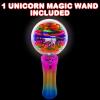 ArtCreativity Light Up Magic Unicorn Wand, 7.5 Inch LED Spinning Wand Toy for Kids, Batteries Included, Great Gift Idea for Boys and Girls, Unicorn Birthday Party Favor, Carnival Prize