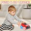 ArtCreativity Light Up Red Monster Truck Toy, 1 Piece, 8 Inch Toy Monster Truck with Flashing LED Tires and Batteries, Push n Go Car Toys for Kids, Fun Gift for Boys & Girls Ages 3 and Up