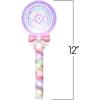 ArtCreativity Light Up Spinning Lollipop Fairy Wand, 12 Inch LED Princess Light Wand for Kids with Batteries Included, Great Gift Idea for Boys and Girls, Fun Pretend Play Prop, Carnival Prize(Medium (Pack of 2))