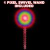 ArtCreativity Light Up Swivel Spinning Pixel Wand, 13.5 Inch LED Spin Toy for Kids, Batteries Included, Great Gift Idea for Boys and Girls, Unique Birthday Party Favor, Carnival Prize