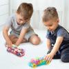 ArtCreativity Light Up Transparent Toy Cars for Kids, Set of 2, Bump and Go Toy Cars with Colorful Moving Gears, Music, and LED Effects, Fun Educational Toy for Kids, Great Birthday Gift Idea