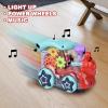 ArtCreativity Light Up Transparent Toy Train for Kids, 1PC, Bump and Go Toy Car with Colorful Moving Gears, Music, and LED Effects, Fun Educational Toy for Kids, Great Birthday Gift Idea