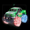 ArtCreativity Light Up Yellow & Black Monster Truck, 1 Piece, 8 Inch Monster Truck with Flashing LED Tires & Batteries, Push n Go Car Toys for Kids, Fun Gift for Boys & Girls Ages 3 & Up…(Green)