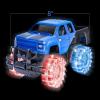 ArtCreativity Light Up Yellow & Black Monster Truck, 1 Piece, 8 Inch Monster Truck with Flashing LED Tires & Batteries, Push n Go Car Toys for Kids, Fun Gift for Boys & Girls Ages 3 & Up…(Blue/Black)
