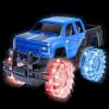 ArtCreativity Light Up Yellow & Black Monster Truck, 1 Piece, 8 Inch Monster Truck with Flashing LED Tires & Batteries, Push n Go Car Toys for Kids, Fun Gift for Boys & Girls Ages 3 & Up…(Blue/Black)