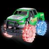 ArtCreativity Light Up Yellow & Black Monster Truck, 1 Piece, 8 Inch Monster Truck with Flashing LED Tires & Batteries, Push n Go Car Toys for Kids, Fun Gift for Boys & Girls Ages 3 & Up…(Green)