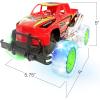 ArtCreativity Light-Up Red Monster Truck with Sounds, 9 Inch Monster Truck with Flashing Wheels and Friction Motor, Push n Go Toy Car, Best Birthday Gift for Boys and Girls Ages 3+