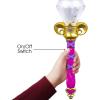 ArtCreativity Multi-Color Spinning Diamond Wand with LED Handle, 14″ Purple Light Up Princess Wand for Kids, Batteries Included, Fun Pretend Play Prop, Best Birthday Gift for Kids