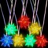 ArtCreativity Flashing Crystal Star Necklaces for Kids, Set of 12, Cute Toy Jewelry for Girls with Light-Up Pendant, Christmas Party Favors for Children, Goodie Bag Fillers in Assorted Colors