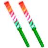 ArtCreativity Light Up Candy Cane Wands – Set of 2 LED Christmas Light Up Wands for Kids, Fun Candy Cane Glow Sticks with Batteries, Festive or Stocking Stuffer for Boys and Girls