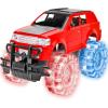 ArtCreativity Light Up Red Monster Truck Toy, 1 Piece, 8 Inch Toy Monster Truck with Flashing LED Tires and Batteries, Push n Go Car Toys for Kids, Fun Gift for Boys & Girls Ages 3 and Up