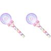 ArtCreativity Light Up Spinning Lollipop Fairy Wand, 12 Inch LED Princess Light Wand for Kids with Batteries Included, Great Gift Idea for Boys and Girls, Fun Pretend Play Prop, Carnival Prize(Medium (Pack of 2))