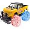 ArtCreativity Light Up Yellow & Black Monster Truck, 1 Piece, 8 Inch Monster Truck with Flashing LED Tires & Batteries, Push n Go Car Toys for Kids, Fun Gift for Boys & Girls Ages 3 & Up…(Yellow)