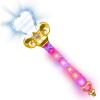 ArtCreativity Multi-Color Spinning Diamond Wand with LED Handle, 14″ Purple Light Up Princess Wand for Kids, Batteries Included, Fun Pretend Play Prop, Best Birthday Gift for Kids