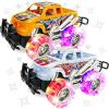 ArtCreativity Pink and Green Light Up Monster Truck Set for Boys and Girls, Set Includes 2, 6 Inch Monster Trucks with Beautiful Flashing LED Tires, Push n Go Toy Cars, Best Gift for Kids, for Ages 3+(Orange & White)