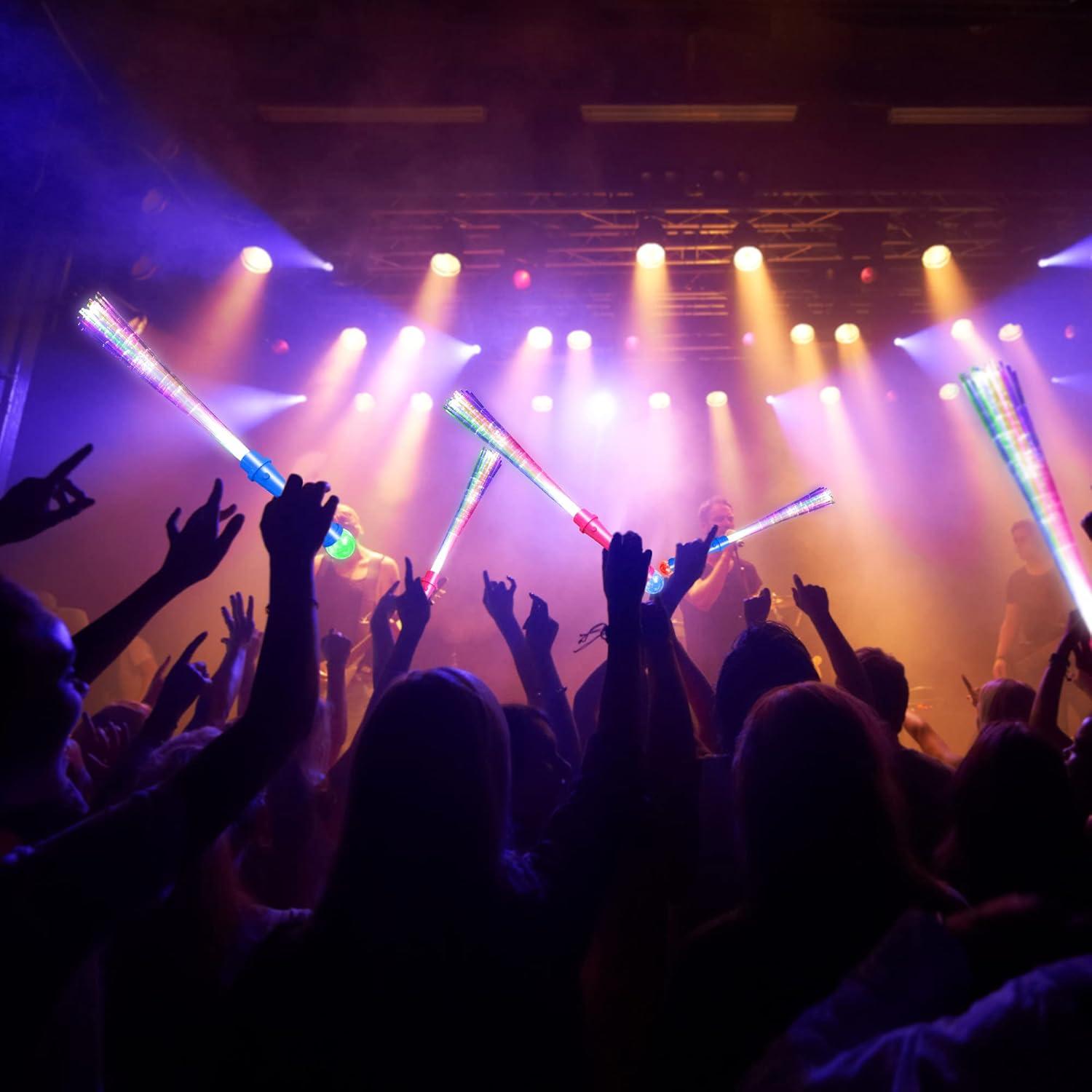 imageArtCreativity Flashing Magic Ball Fiber Optic Wand Set of 2 Light Up Pink and Blue LED Toy Wands for Kids with Batteries Included Fun LightUp Birthday Party Favors Goodie Bag Fillers