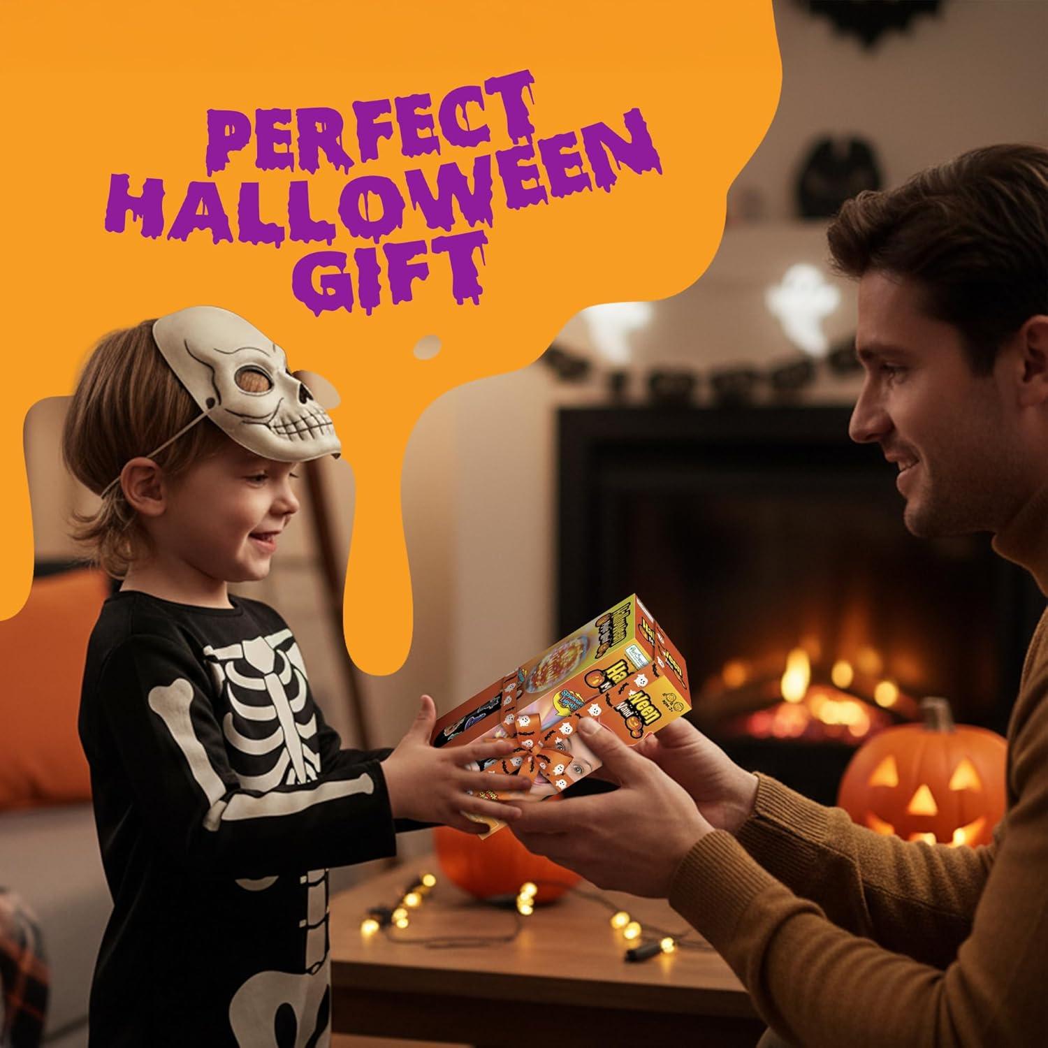 imageArtCreativity Halloween Magic Ball Light Up Wand with Ghoulish Figure 75quot Magic Ball with Multicolored LED Lights Sensory Spinner for Kids Halloween Boo Basket Stuffers AutismFriendly Gift