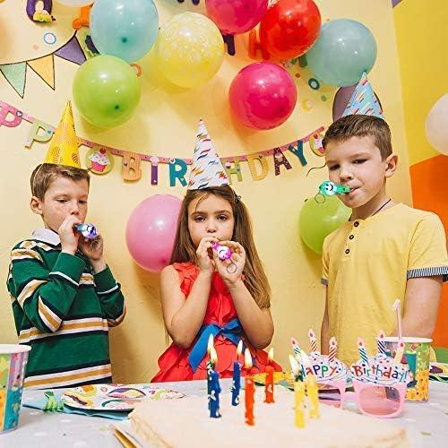 imageArtCreativity Light Up Keychains for Kids with Whistles Set of 12 LED Smile Face Key Chains and Bag Accessories Fun Birthday Party Favors for Children Goodie Bag Fillers for Boys and Girls