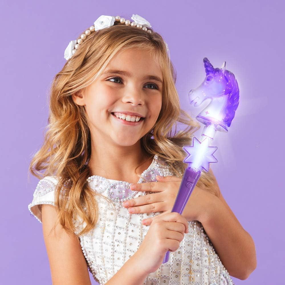 imageArtCreativity Light Up Unicorn Wand 145 Inch Cute Princess Wand with Flashing LED Effect and Magical Sounds Batteries Included Fun Pretend Play Prop Best Birthday Gift Party Favor for Kids