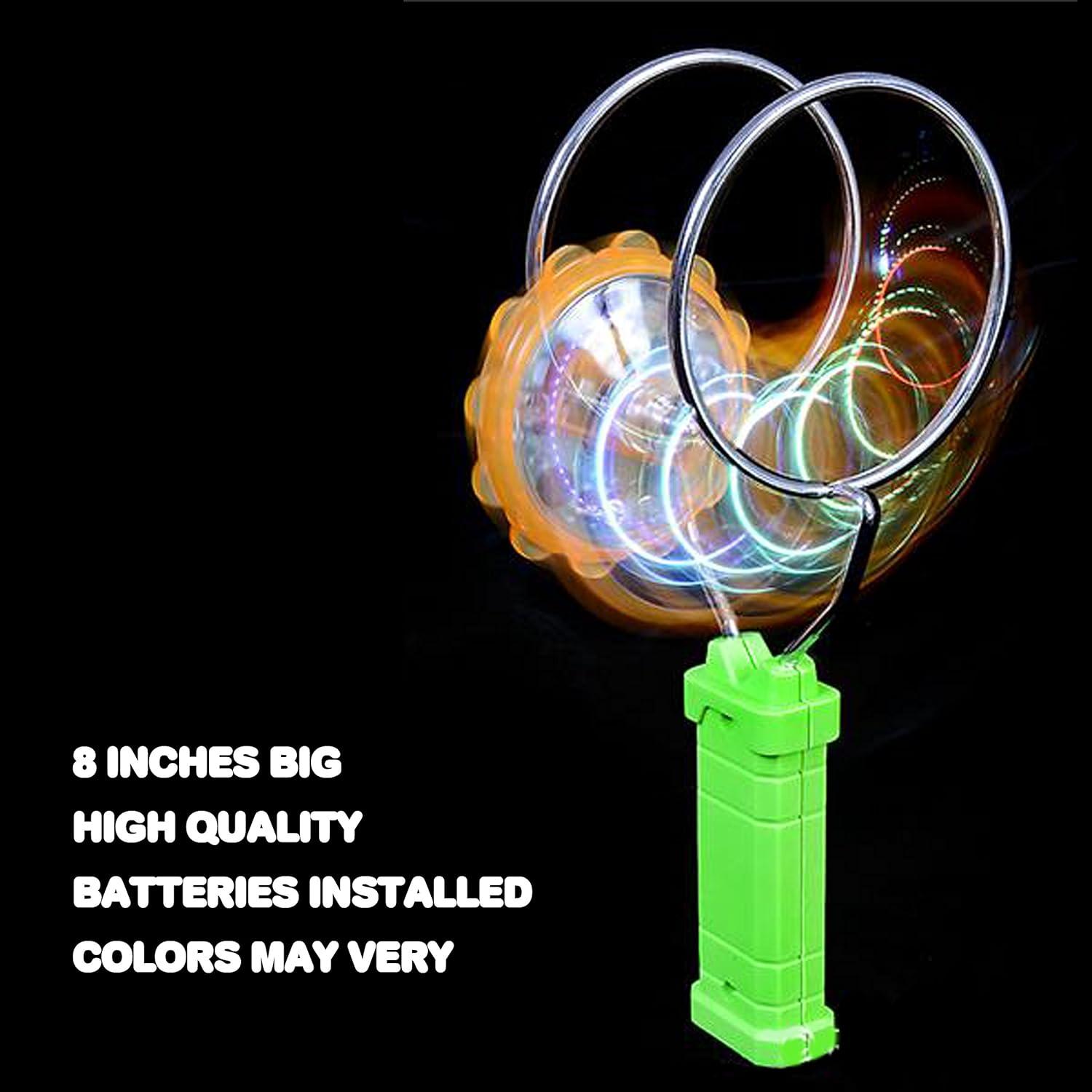 imageArtCreativity Retro Gyro Wheel Toy with Rail Twirler 8 Gyro Toy and 85 Magic Rail Twirler Fun Spinning and Flashing Light Sensory Toy Great Gift for Boys and Girls
