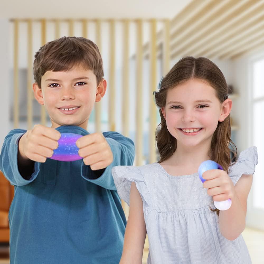 imageArtCreativity Stretchy Galaxy Stress Balls Set of 4 Stress Relief Fidget Sensory Toys for Autistic Children Anxiety and ADHD Outer Space Party Favors Goodie Bag Fillers for Kids