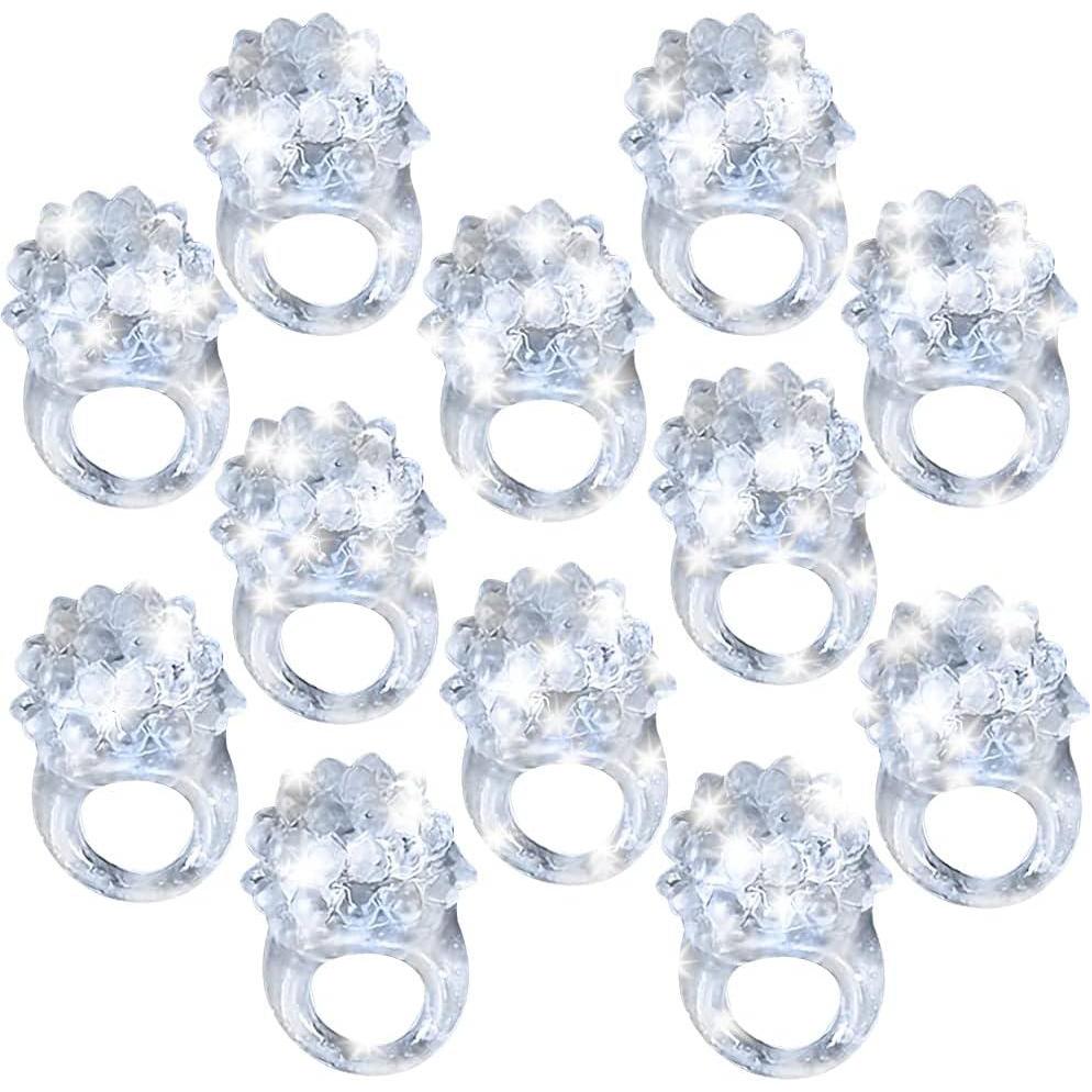 imageArtCreativity Light Up Bumpy Rings for Kids Set of 12 Flashing Accessories for Boys and Girls LightUp Party Favors for Children Goodie Bag Fillers and Stocking Stuffers