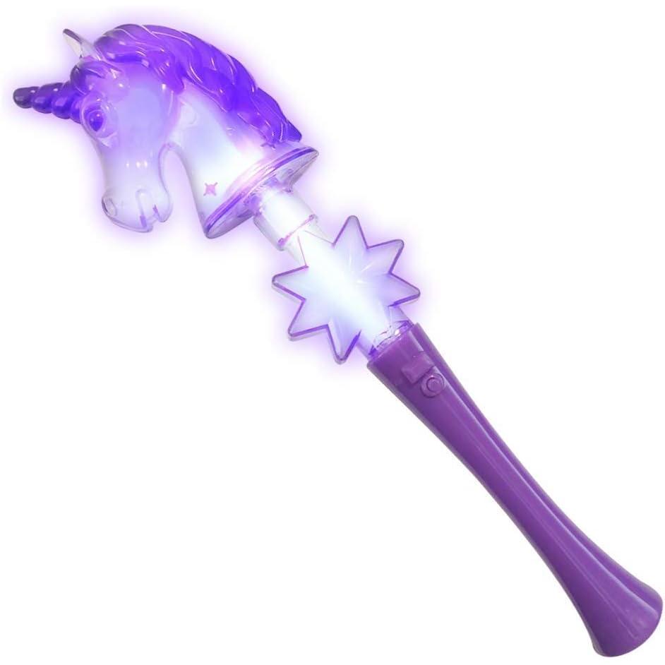 imageArtCreativity Light Up Unicorn Wand 145 Inch Cute Princess Wand with Flashing LED Effect and Magical Sounds Batteries Included Fun Pretend Play Prop Best Birthday Gift Party Favor for Kids