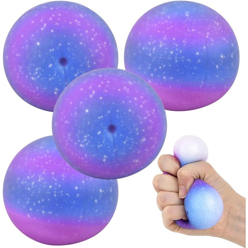 imageArtCreativity Stretchy Galaxy Stress Balls Set of 4 Stress Relief Fidget Sensory Toys for Autistic Children Anxiety and ADHD Outer Space Party Favors Goodie Bag Fillers for Kids