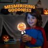 ArtCreativity Halloween Magic Ball Light Up Wand with Ghoulish Figure – 7.5″ – Magic Ball with Multicolored LED Lights, Sensory Spinner for Kids, Halloween Boo Basket Stuffers, Autism-Friendly Gift
