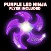 ArtCreativity Light Up Flyers Set Pack of 2 Flying Ninja Stars for Kids Light Up Flying Toys with Batteries Fun Summer Toy and Gift for Kids Orange and Purple Stars(Orange & Purple)