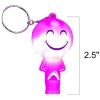 ArtCreativity Light Up Keychains for Kids with Whistles, Set of 12, LED Smile Face Key Chains and Bag Accessories, Fun Birthday Party Favors for Children, Goodie Bag Fillers for Boys and Girls