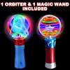 ArtCreativity Light Up Orbiter And Wand, Flashing LED Wands for Boys and Girls with Thrilling Colors, Batteries Included