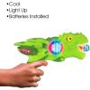 ArtCreativity Light Up Super Spinning T-Rex Blaster, Spinning LED and Cool Sound Effects, 11 Inch Light Up Toy Gun for Kids, Batteries Included, Great Gift Idea for Boys & Girls
