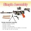 ArtCreativity Light Up Toy Gun with Folding Bayonet and Scope, Stand and Realistic Sound Effect, Pretend Play Military Gun, Halloween Prop Gun for Boys and Girls