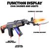 ArtCreativity Light Up Toy Machine Gun with Folding Bayonet and LED Uzi Style Play Gun with Lights & Sound, Pretend Play Military Guns, Great Birthday Gift for Kids