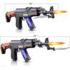 ArtCreativity Light Up Toy Machine Gun with Folding Bayonet and LED Uzi Style Play Gun with Lights & Sound, Pretend Play Military Guns, Great Birthday Gift for Kids