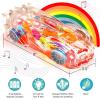 ArtCreativity Light Up Transparent Gear Racer Toy Car for Kids, Bump and Go Toy car with Colorful Moving Gears, Music & LED Effects, Fun Educational Toy, Great Birthday Gifts for Kids 3 Years & Plus