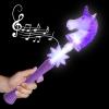 ArtCreativity Light Up Unicorn Wand, 14.5 Inch Cute Princess Wand with Flashing LED Effect and Magical Sounds, Batteries Included, Fun Pretend Play Prop, Best Birthday Gift, Party Favor for Kids