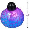 ArtCreativity Light-Up Squeeze Mesh Grape Stress Balls, Pack of 2, LED Squeeze Balls with Glitter, Stress Relief Fidget Sensory Toys for Autistic Children, Gifts, Party Favors, for Kids and Adults