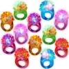 ArtCreativity Light Up Bumpy Rings for Kids, Set of 12, Flashing Accessories for Boys & Girls in Assorted Colors, Light-Up Party Favors for Children, Goodie Bag Fillers and Stocking Stuffers