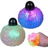 ArtCreativity Light-Up Squeeze Mesh Grape Stress Balls, Pack of 2, LED Squeeze Balls with Glitter, Stress Relief Fidget Sensory Toys for Autistic Children, Gifts, Party Favors, for Kids and Adults
