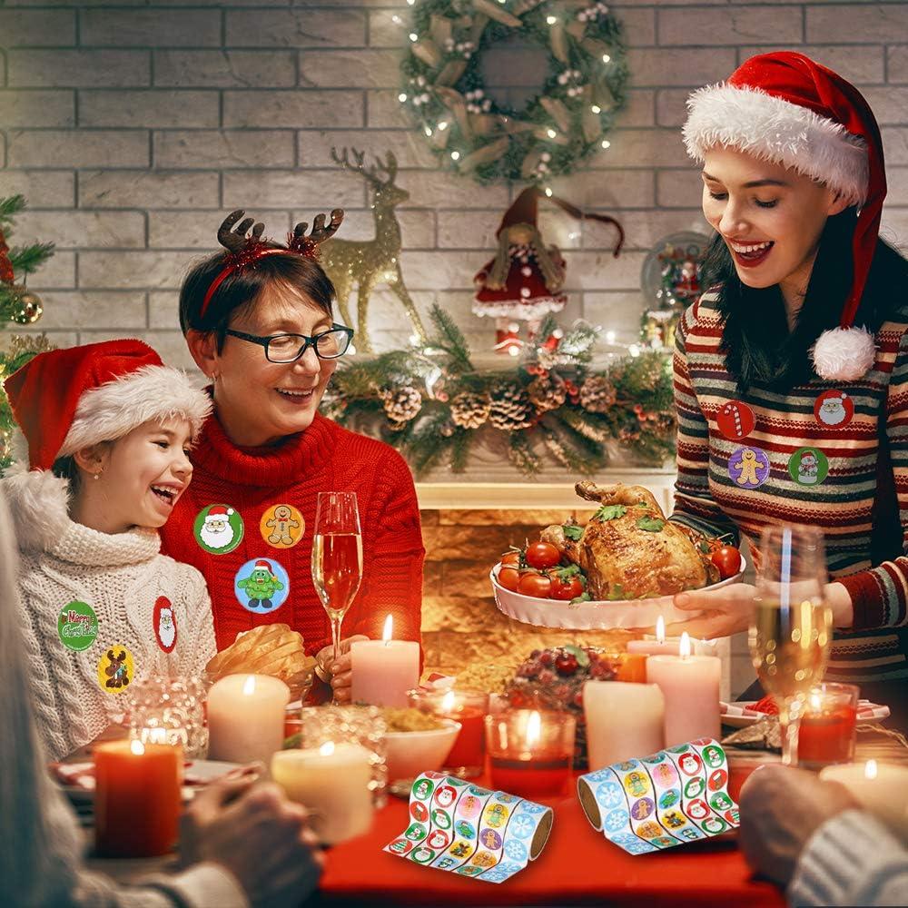 imageArtCreativity Assorted Christmas Sticker Roll 500 Christmas Stickers for Kids Great Christmas Party Favors Goodie Bag Fillers Holiday Decorations for Boys and Girls Ages 3