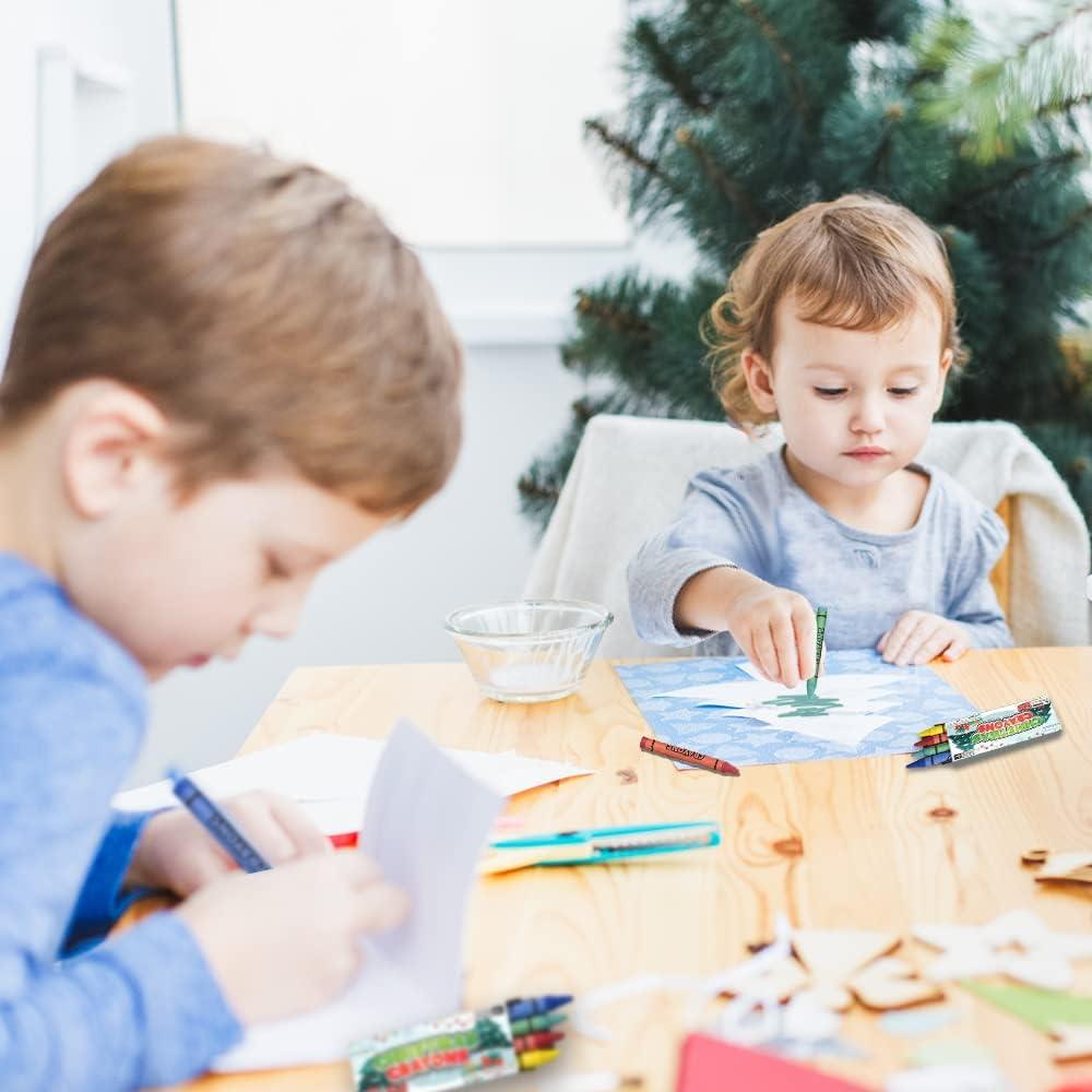 imageArtCreativity Christmas Crayons for Kids Bulk 12 Boxes Each Box with 4 Crayons Great for Party Favor Bundle Perfect for Classroom Goodie Bags Fun Holiday Stocking Stuffers