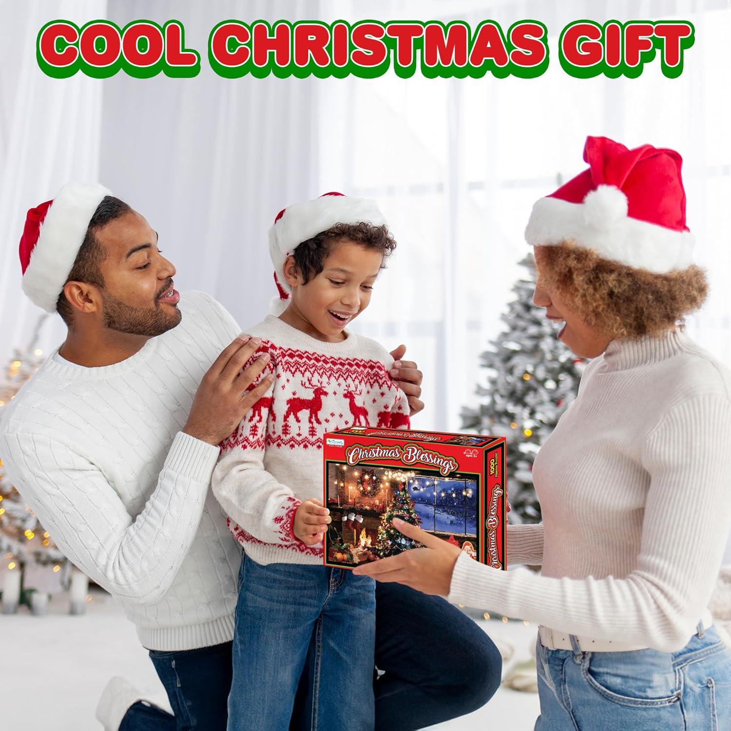 imageArtCreativity Christmas Jigsaw Puzzle 1000 Pieces 26 x 19 Inches 1000 Piece Winter Puzzle for Adults Kids Family Fun Holiday Puzzles for Family Christmas Activities