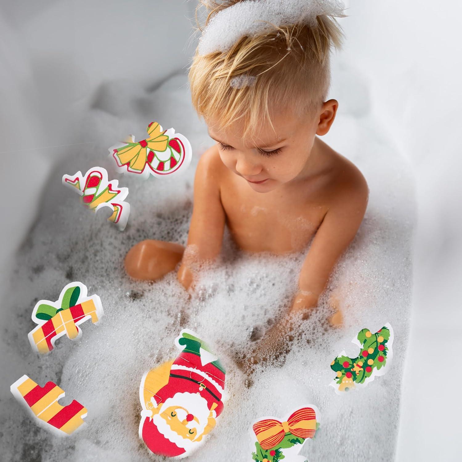 imageArtCreativity Christmas Puzzle Toys for Babies 9 Puzzles EVA Christmas Baby Puzzle Toys for Infants That Float in Water 9 Kids Christmas Puzzle Designs Holiday Stocking Stuffers