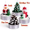 ArtCreativity Bulk Christmas Candle Set – Includes 12 Christmas Tealight Candles in Festive Designs – Indoor Christmas Decorations – Xmas Party Supplies – Tealight Candles (Bulk) for Holiday Décor